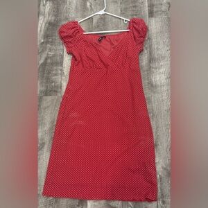 Trixxi Red and White Polka Dot Dress